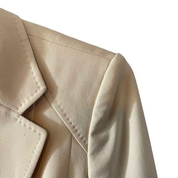 Anne Klien Cream Single Button Blazer Size 8P - Picture 3 of 13